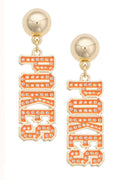 Oklahoma State Cowboys Pave Outline Earrings