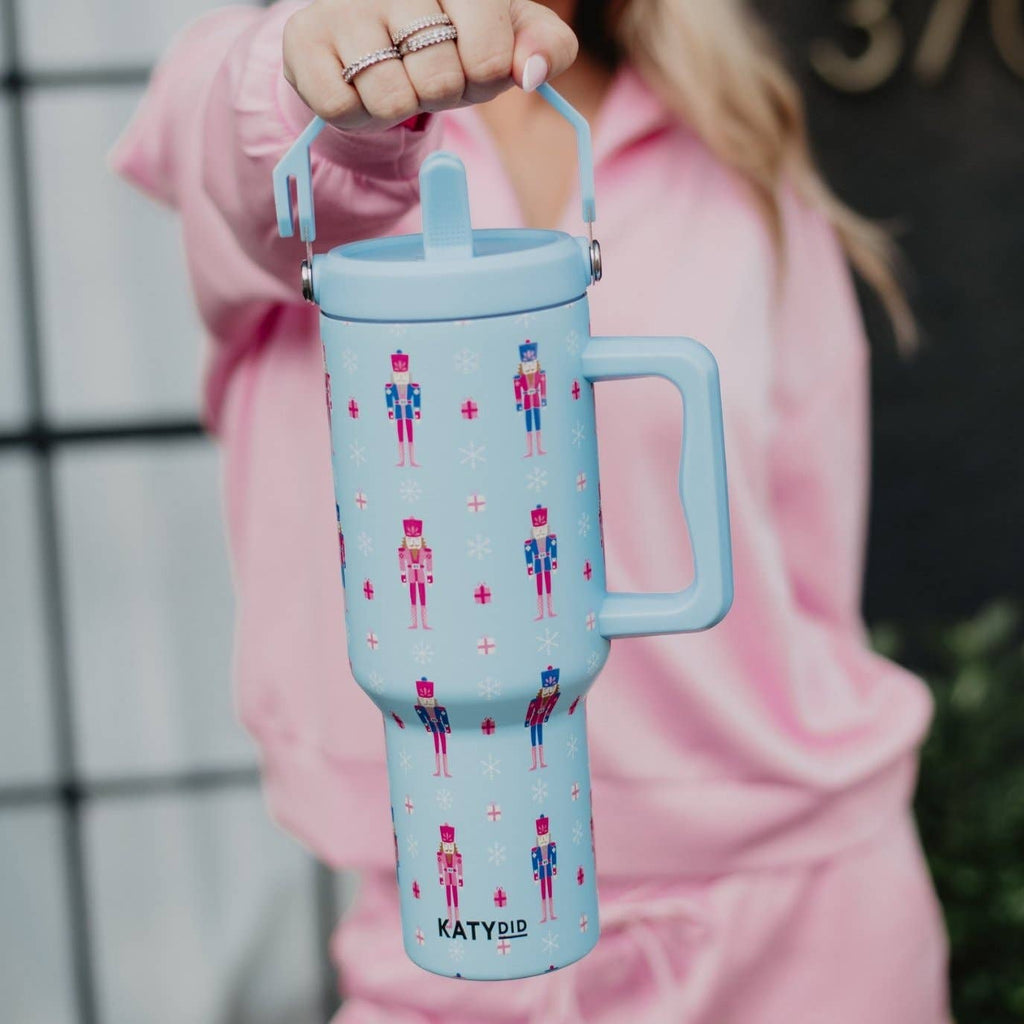 Nutcracker Light Blue Christmas Tumbler Cup