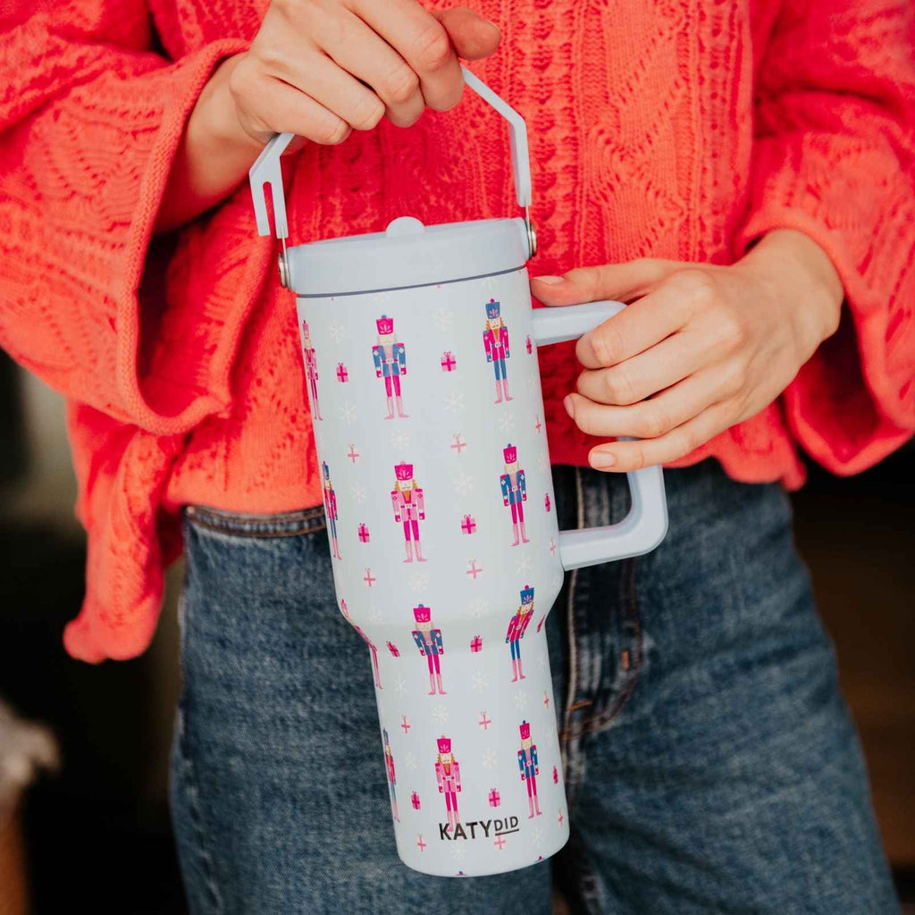 Nutcracker Light Blue Christmas Tumbler Cup