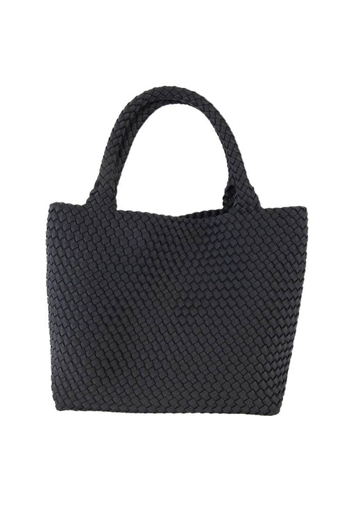 Black Woven Tote Bag