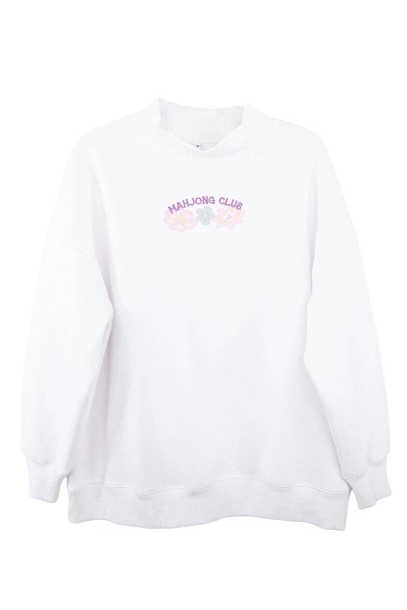 Mahjong Club Mockneck Sweatshirt Women
