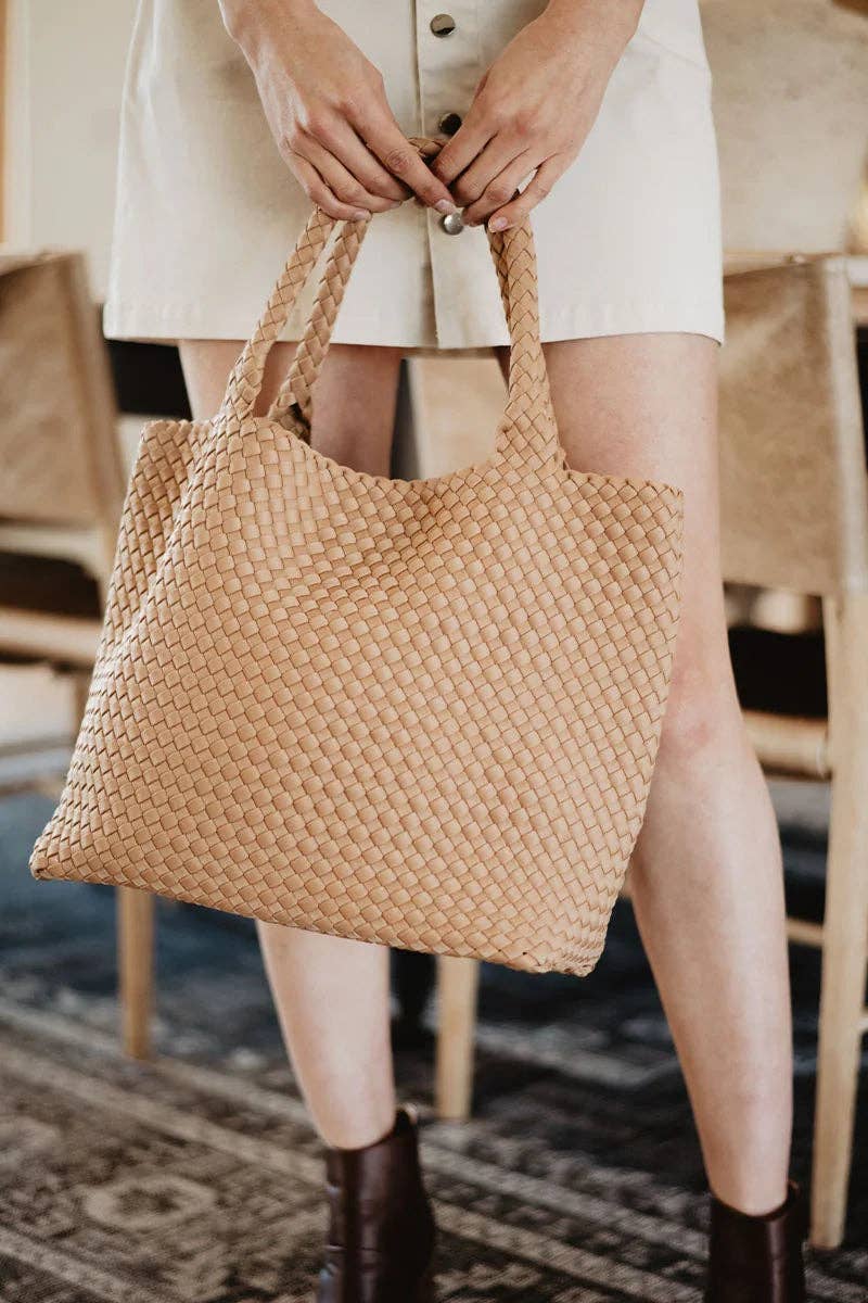 Camel Woven Design Tote
