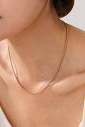 STAINLESS STEEL WATERPROOF TARNISH FREE NECKLACE | 40NK318: SNAKE