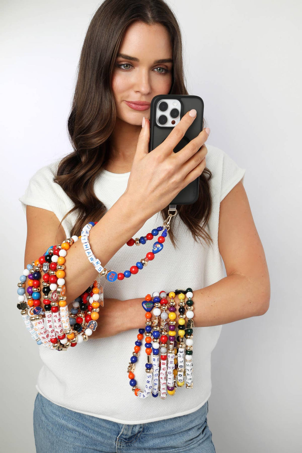 Oklahoma State Cowboys Beaded Cellphone Wristlet