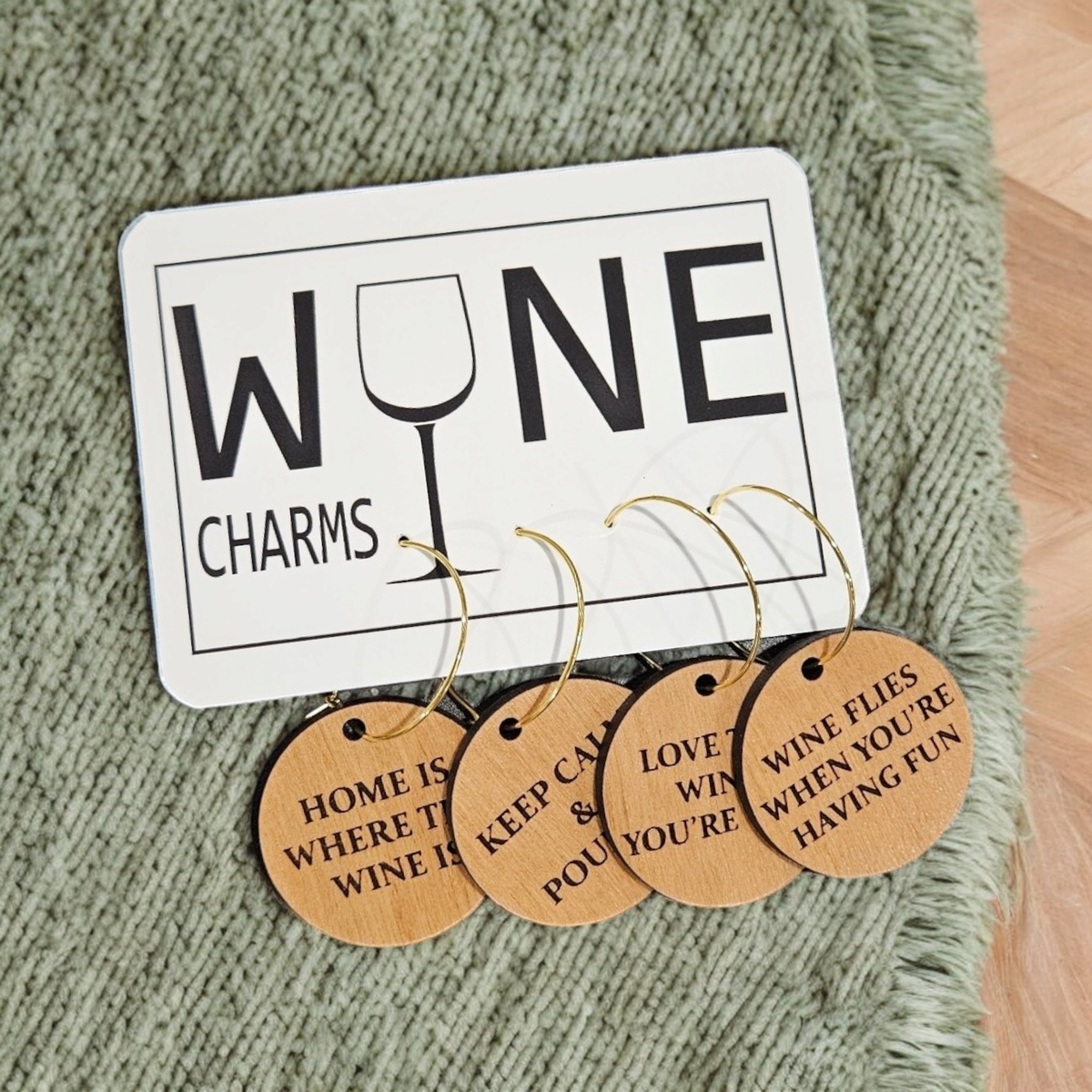 Keep Calm Wine Charms