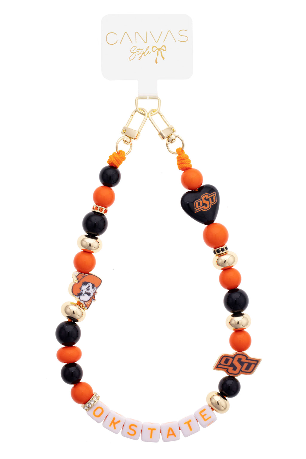 Oklahoma State Cowboys Beaded Cellphone Wristlet