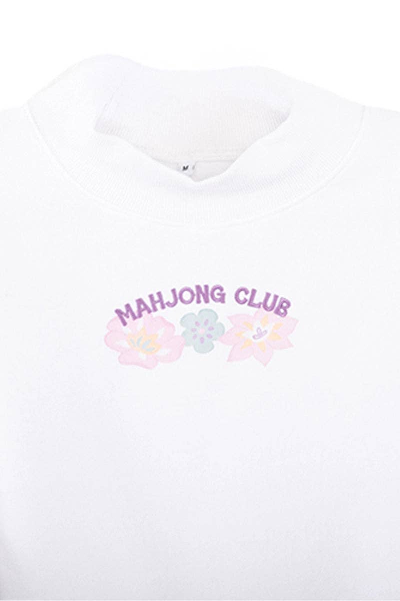 Mahjong Club Mockneck Sweatshirt Women