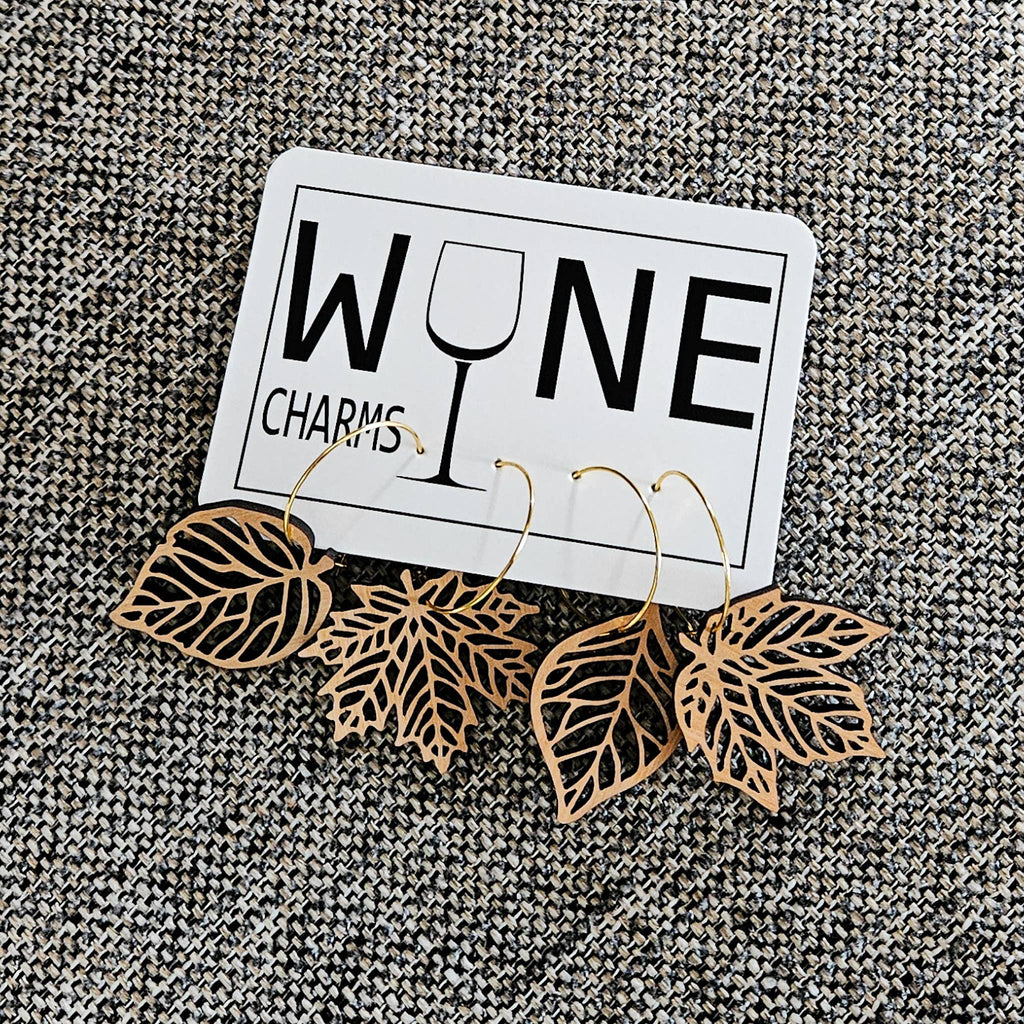 Leaf Wine Charms