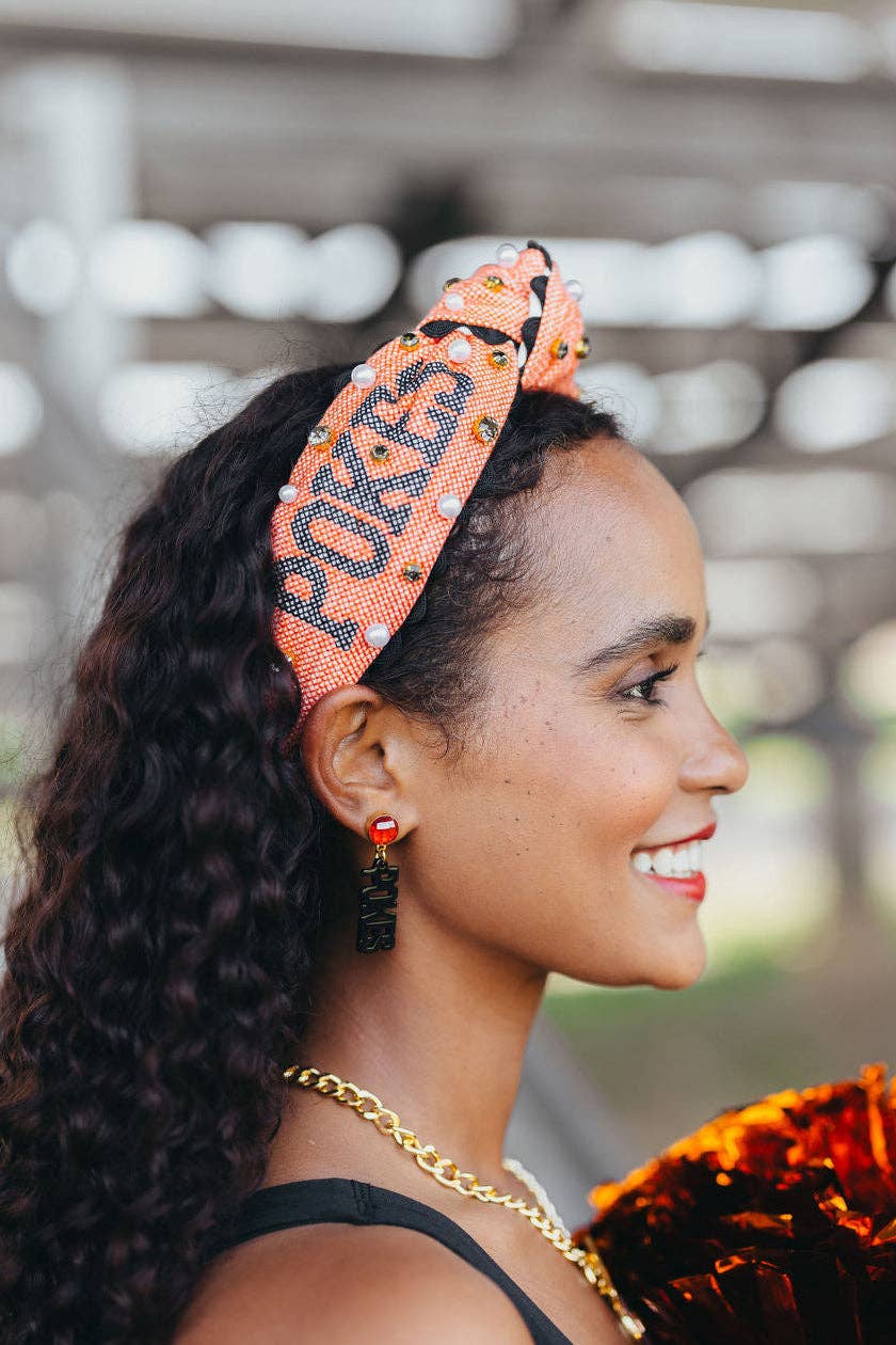 Oklahoma State Adult Size POKES Cross Stitch Headband