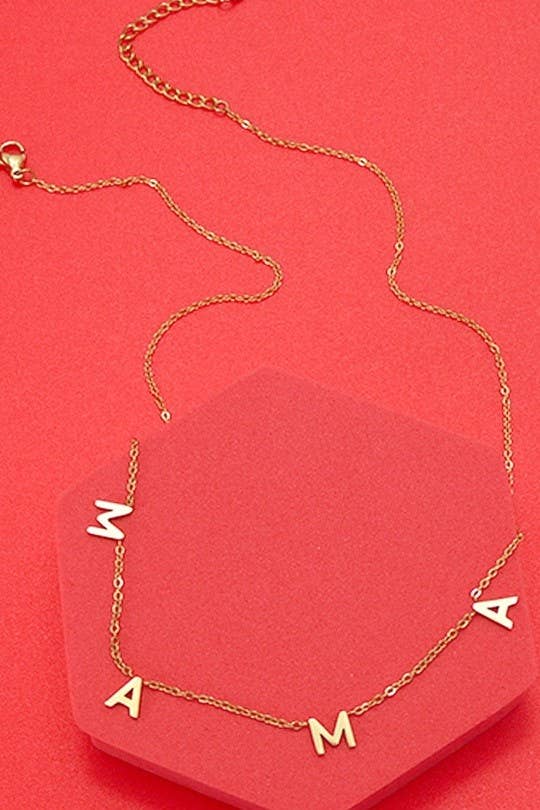STAINLESS STEEL WATERPROOF TARNISH FREE NECKLACE | 40NK321: Gold