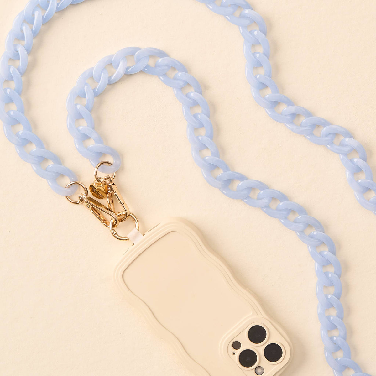 Hold the Phone Crossbody Chain-Marble Sky Blue