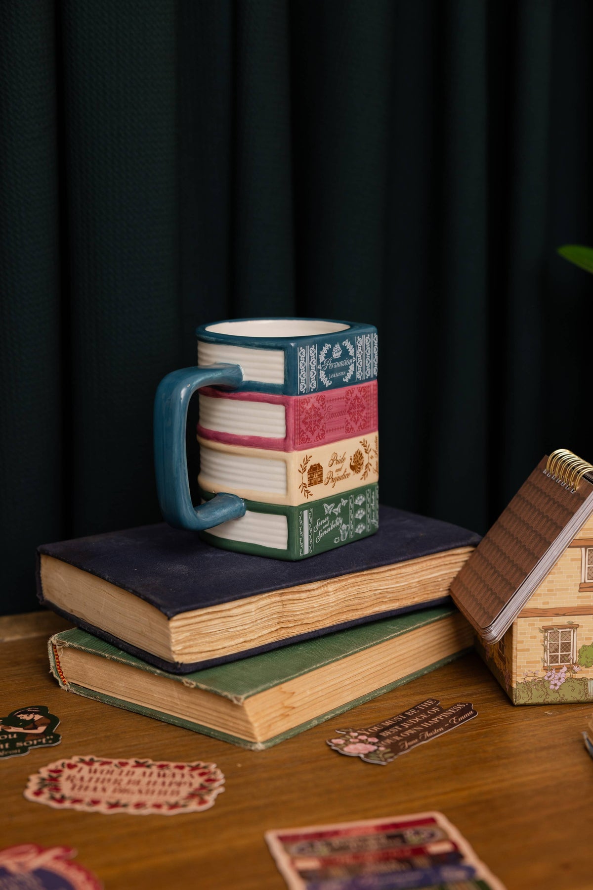 Stacked Books Mug, Jane Austen Collection