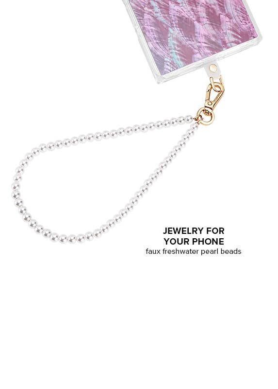 Pearl Strand Phone Charm