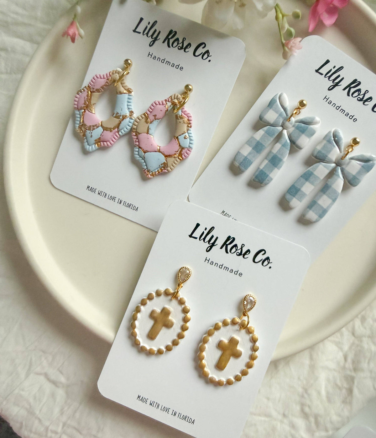 Blue Gingham Bows