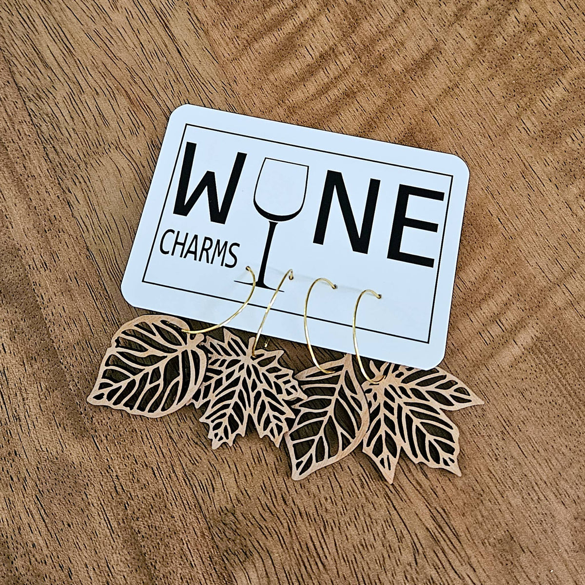 Leaf Wine Charms